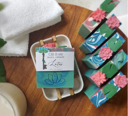 Savon naturel - Lotus - Clé à vie